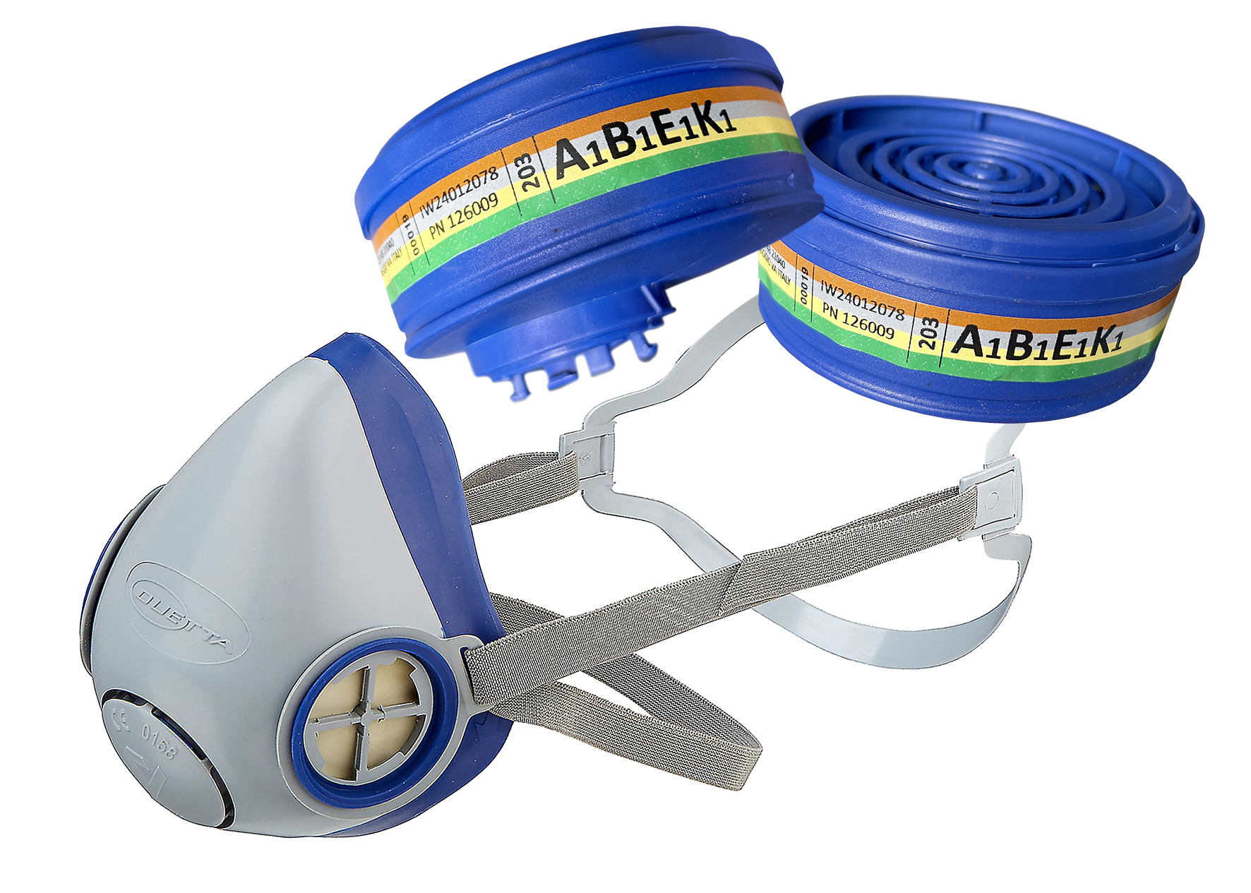 Atemschutz Starter Pack Halbmaske DUETTA + 2 DUETTA-Filter ABEK