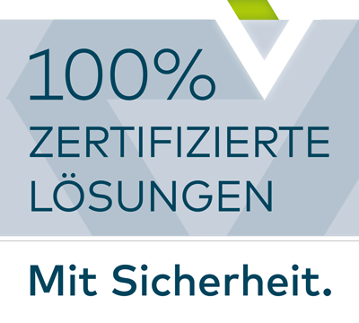 Logo: 100% zertifizierte Lösungen