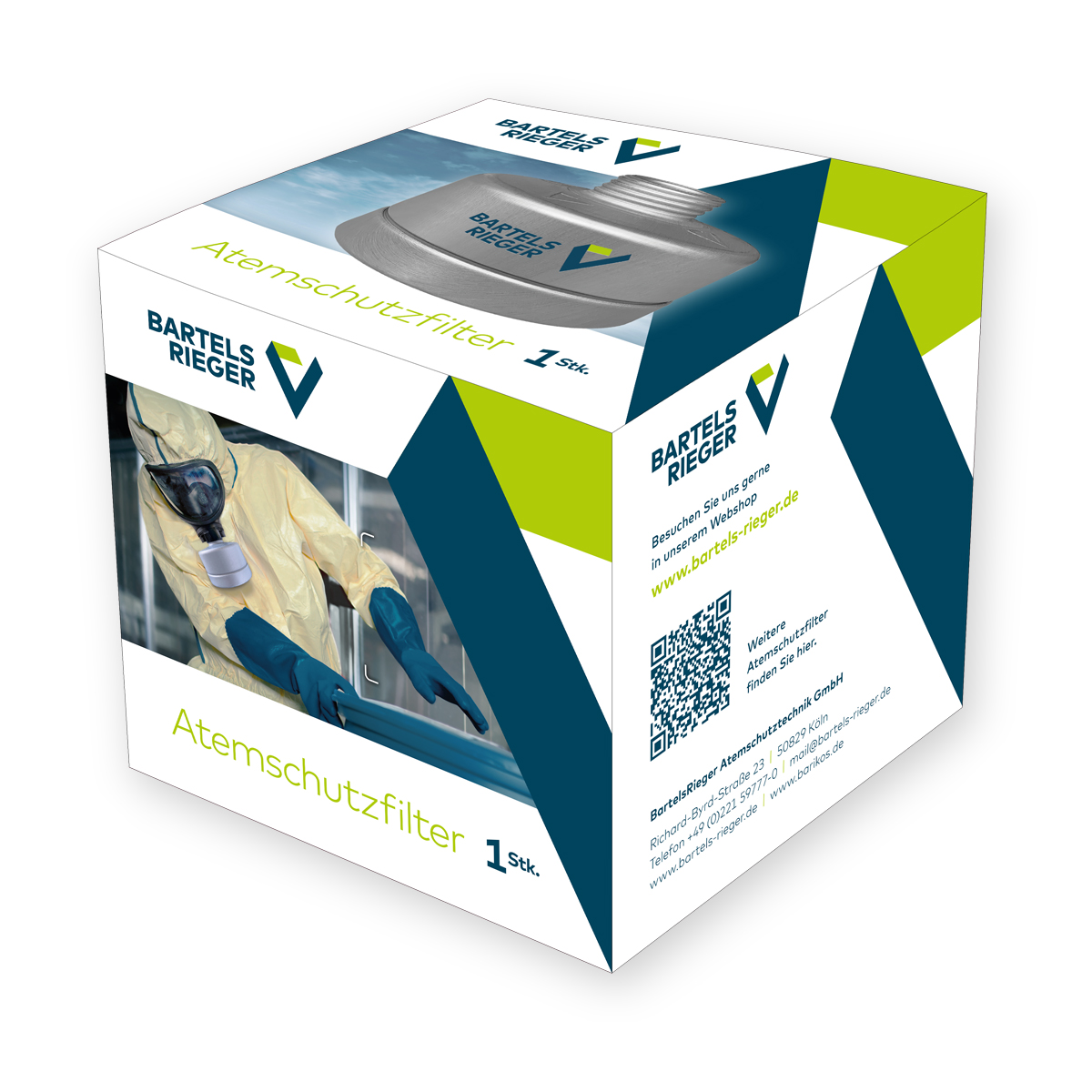 Atemfilter ABEK-Filter BR A2B2E2K2P3 - Verpackung
