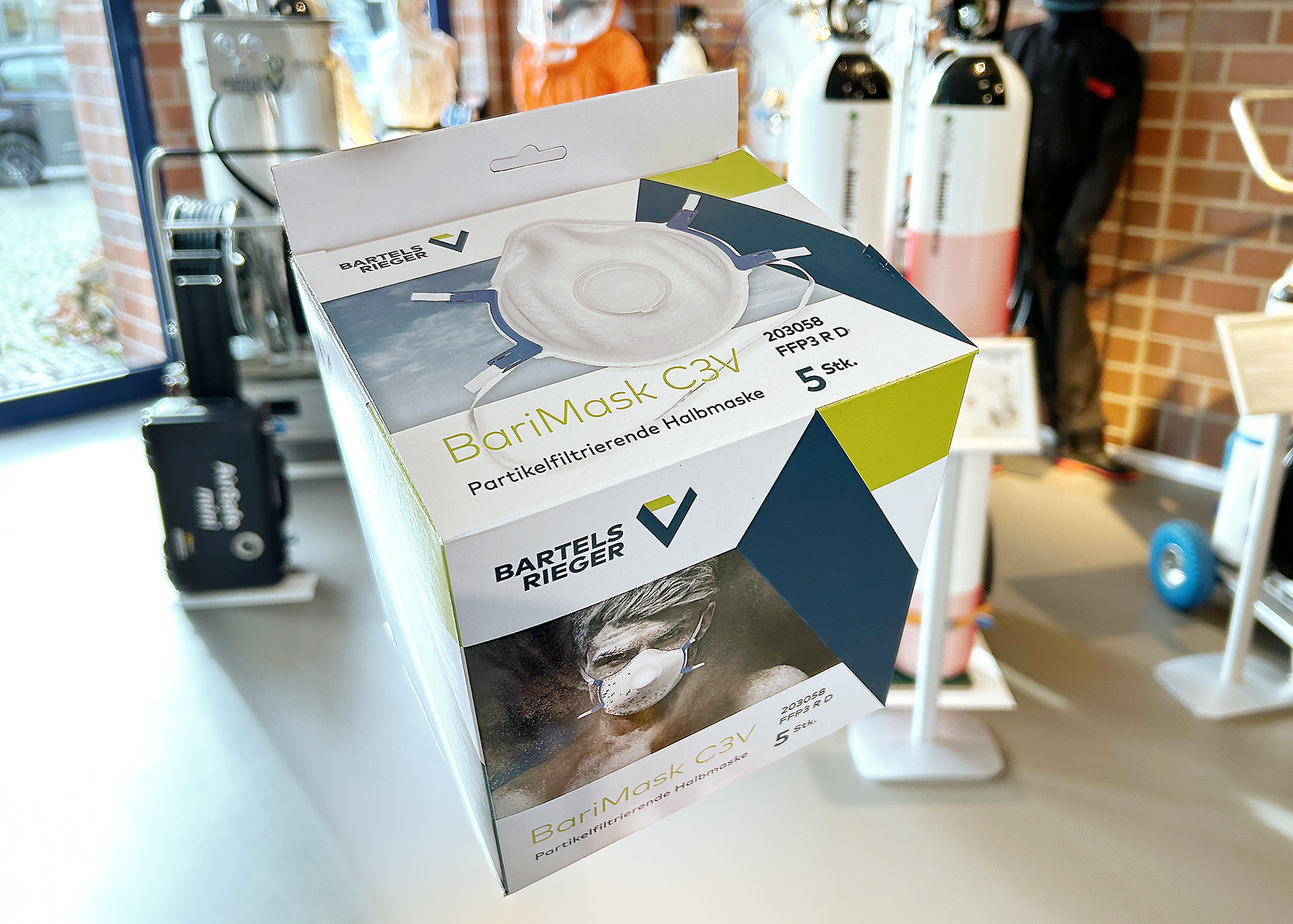 Verpackung FFP-Maske BariMask C3V von vorne