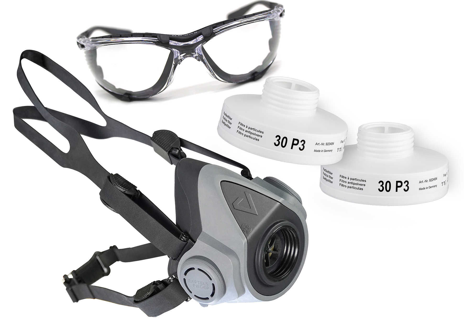 Starter-Pack BariMask HF + 2 Filter 30P3 + Schutzbrille