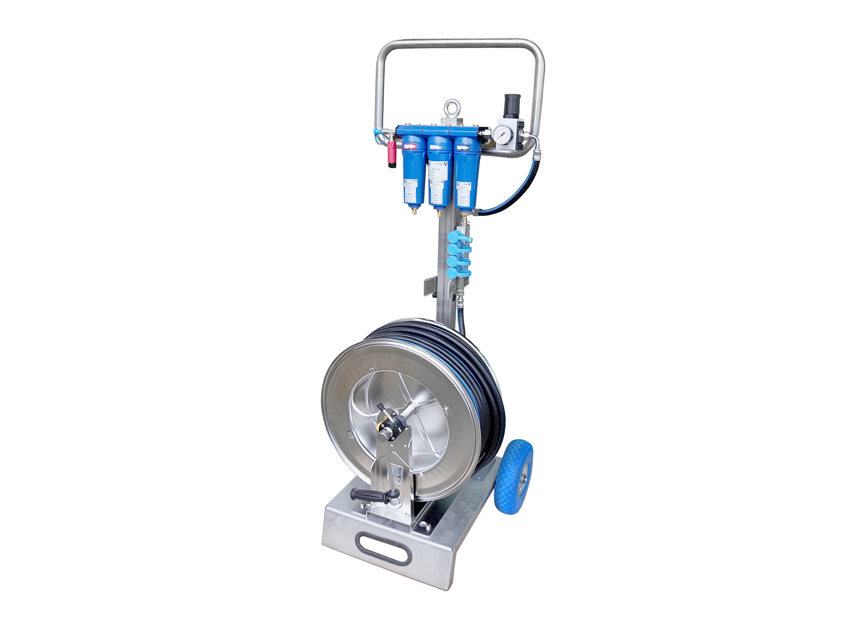 Flaschenwagen Air2go LIGHT mit Druckluft-Filter AirPure